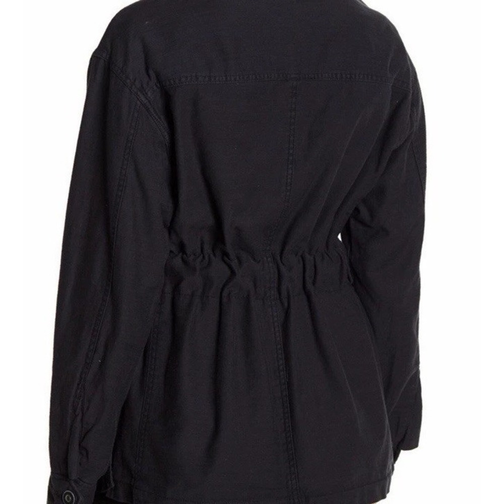 Free People black Cotton Utility Belted Jacket Womens XS Lightweight - Picture 3 of 11